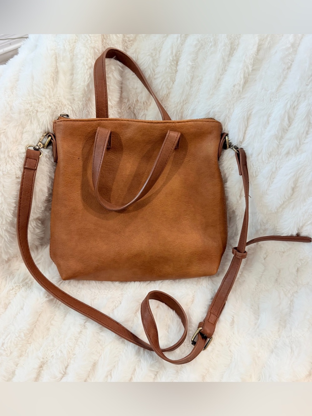 Antik Kraft Cognac Brown Shoulder Tote